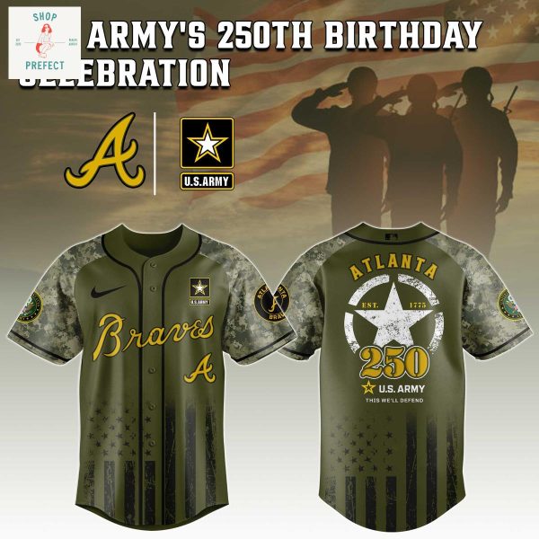 Atlanta Braves MLB US Army’s 250th Anniversary Baseball Jersey