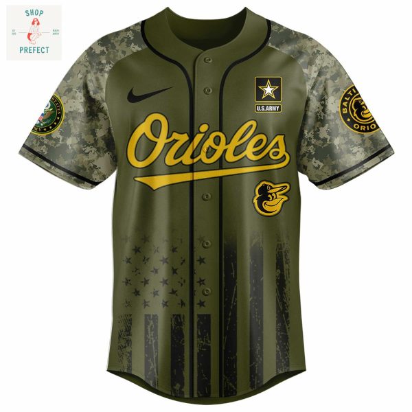 Baltimore Orioles MLB US Army’s 250th Anniversary Baseball Jersey