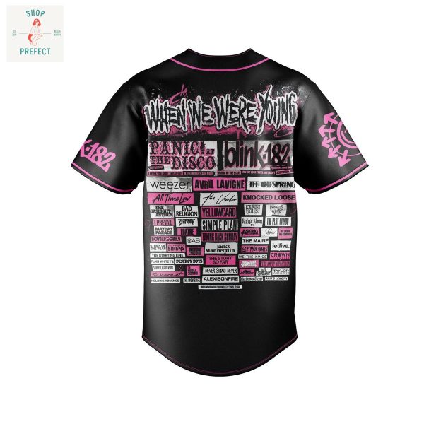 Blink 182 Missionary Impossible 2025 Tour Baseball Jersey