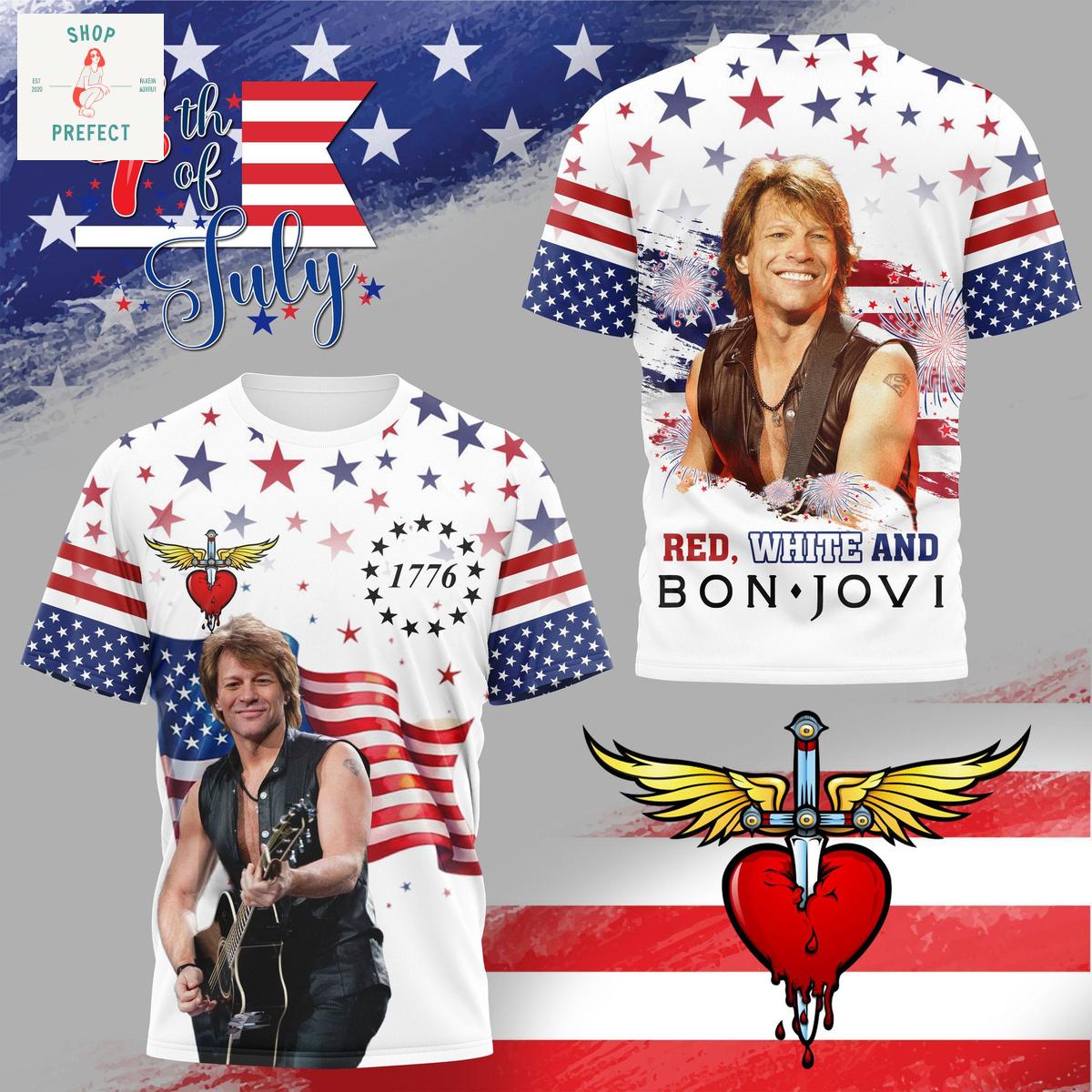 Bon Jovi Happy 4th Of July Hoodie T Shirt Bon Jovi Happy 4th Of July Hoodie T Shirt