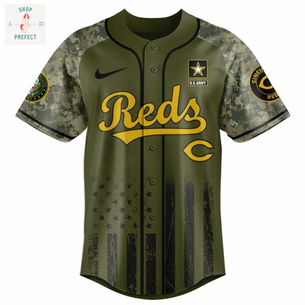 Cincinnati Reds MLB US Army’s 250th Anniversary Baseball Jersey