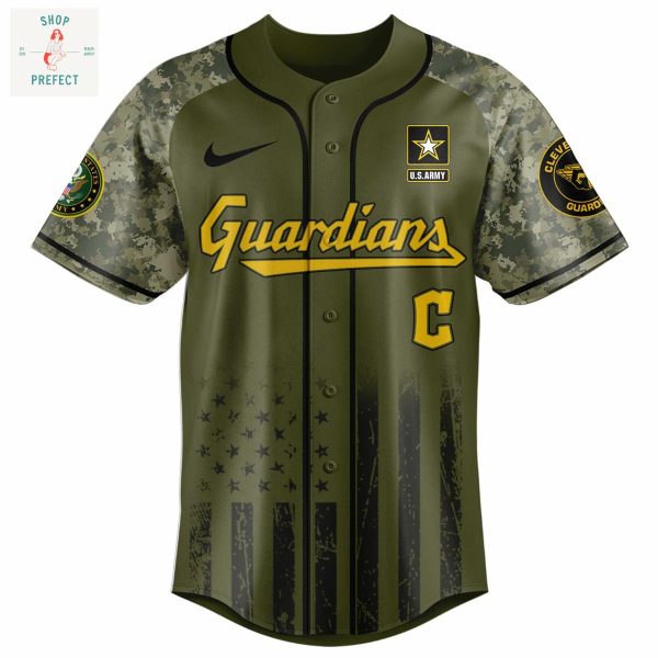 Cleveland Guardians MLB US Army’s 250th Anniversary Baseball Jersey