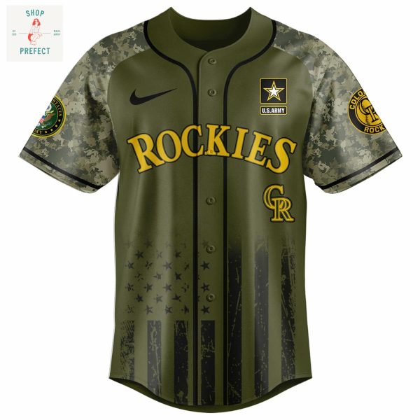 Colorado Rockies MLB US Army’s 250th Anniversary Baseball Jersey
