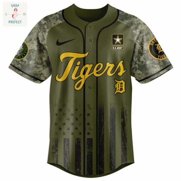 Detroit Tigers MLB US Army’s 250th Anniversary Baseball Jersey