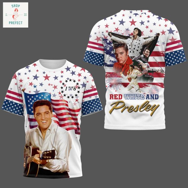 Elvis Presley Happy 4th Of July Hoodie T Shirt