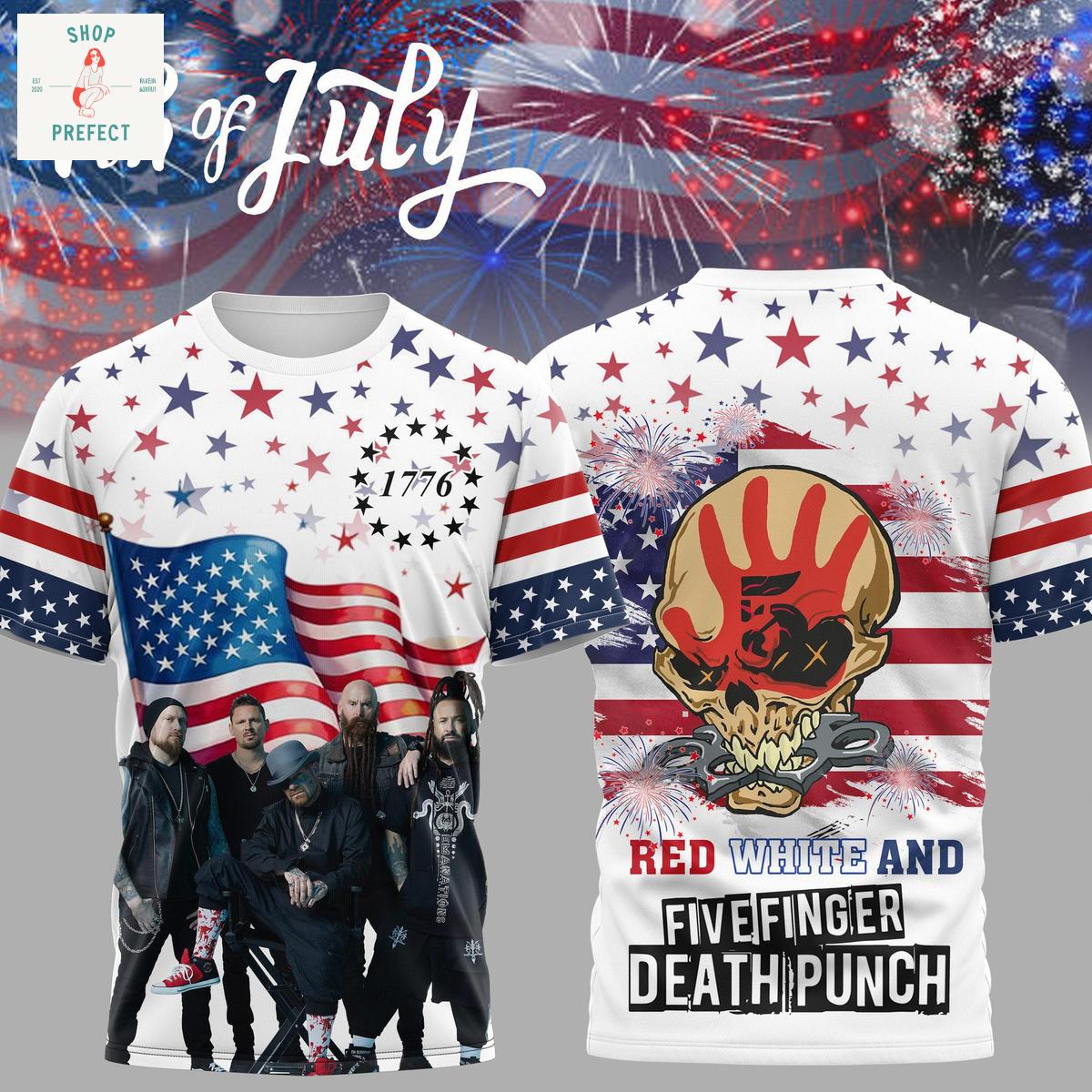 Five Finger Death Punch Happy 4th Of July Hoodie T Shirt Five Finger Death Punch Happy 4th Of July Hoodie T Shirt
