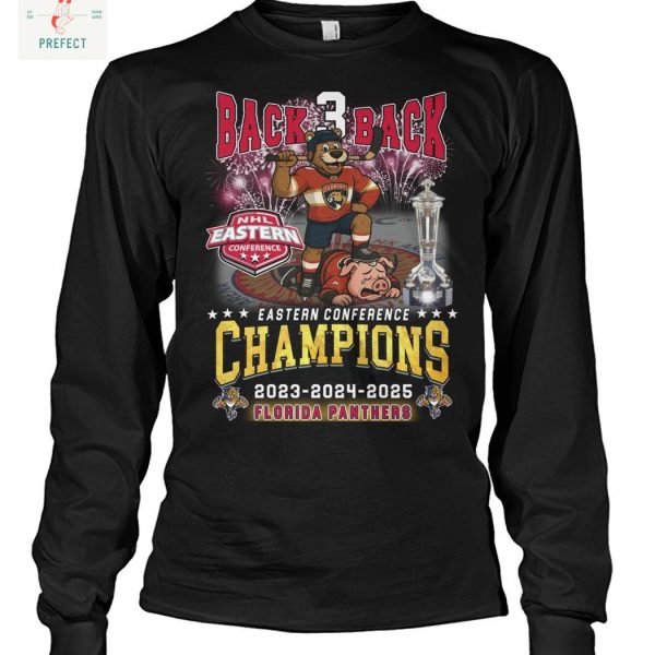 Florida Panthers NHL Back 3 Back Eastern Conference Champions T Shirt