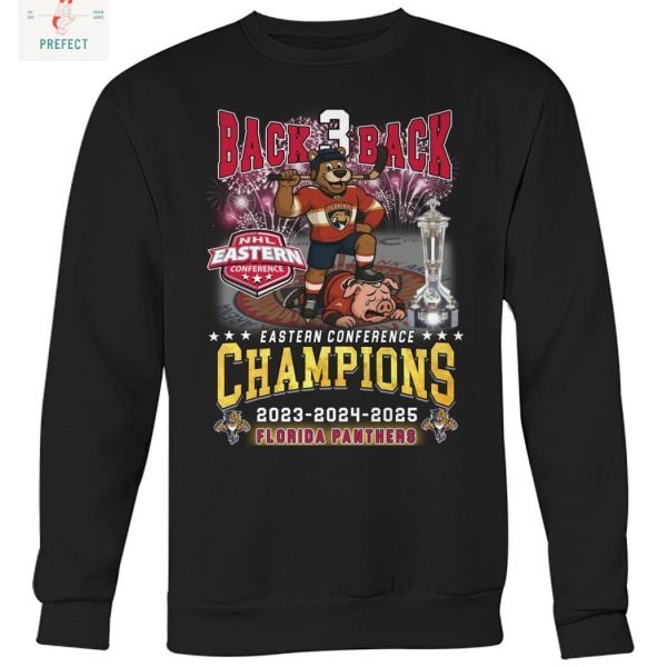 Florida Panthers NHL Back 3 Back Eastern Conference Champions T Shirt