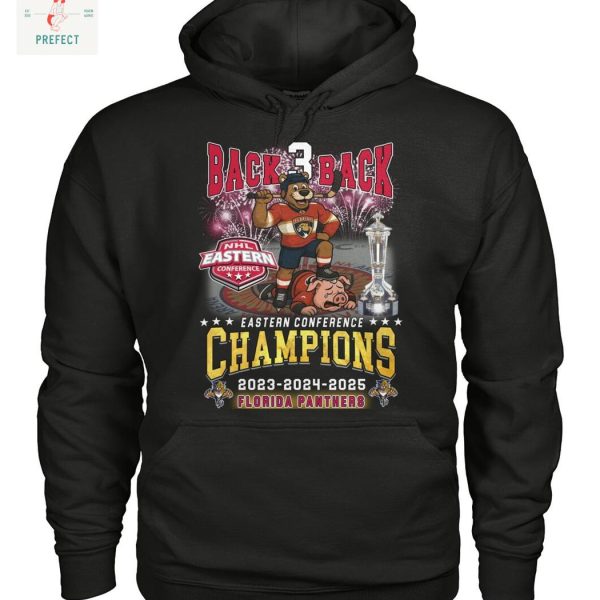 Florida Panthers NHL Back 3 Back Eastern Conference Champions T Shirt