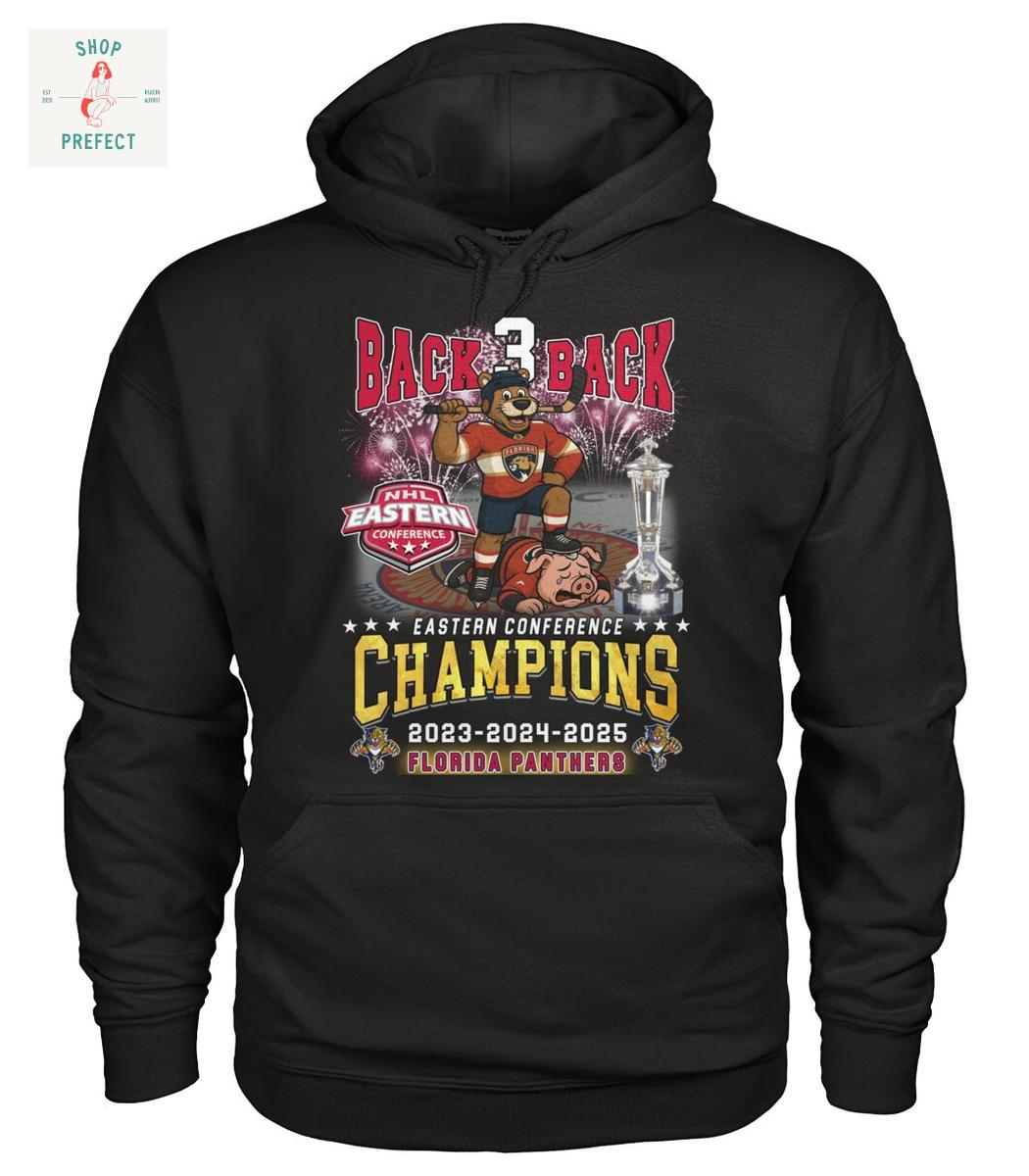 Florida Panthers NHL Back 3 Back Eastern Conference Champions T Shirt Florida Panthers NHL Back 3 Back Eastern Conference Champions T Shirt