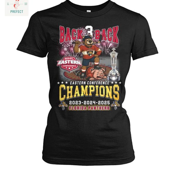 Florida Panthers NHL Back 3 Back Eastern Conference Champions T Shirt