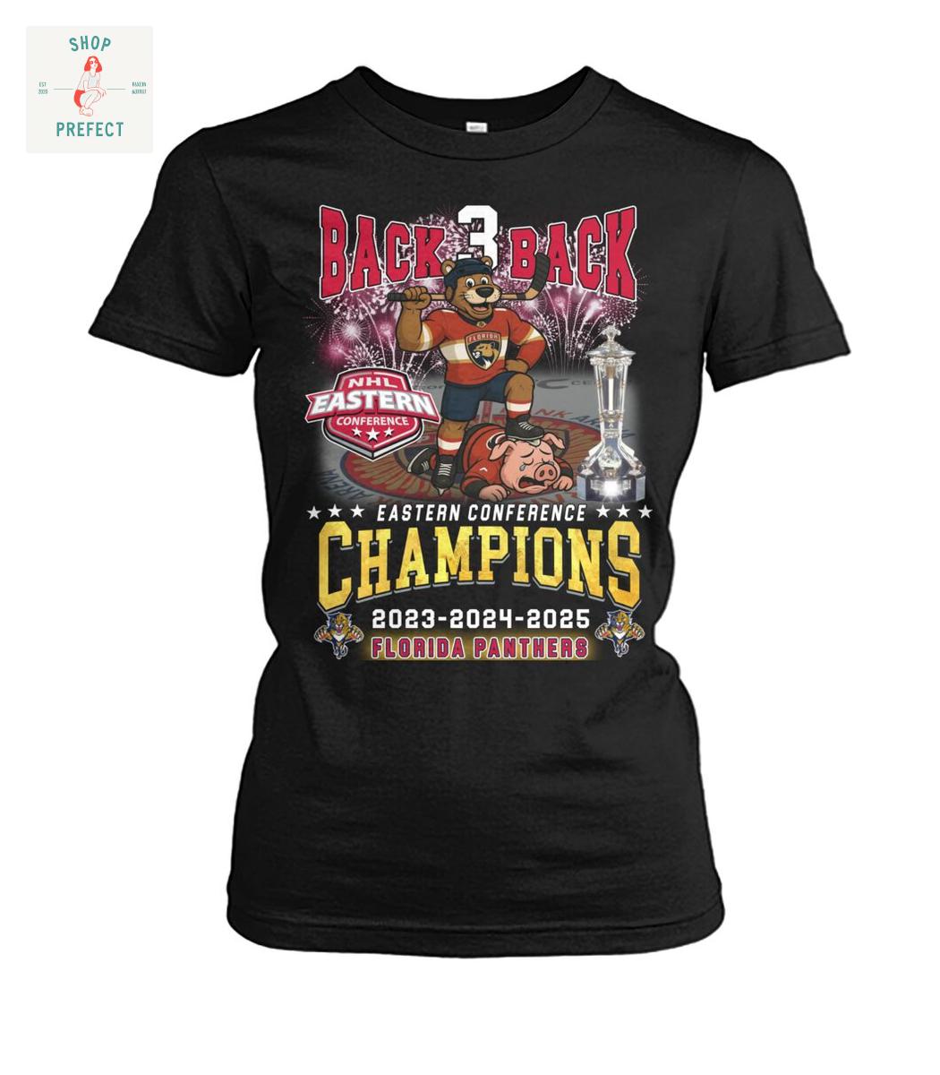Florida Panthers NHL Back 3 Back Eastern Conference Champions T Shirt Florida Panthers NHL Back 3 Back Eastern Conference Champions T Shirt