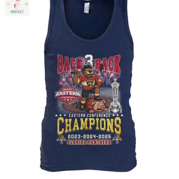 Florida Panthers NHL Back 3 Back Eastern Conference Champions T Shirt
