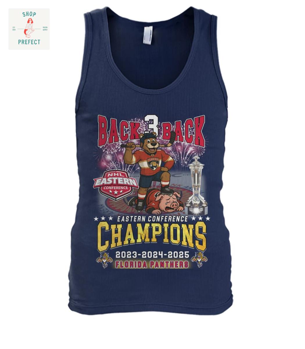 Florida Panthers NHL Back 3 Back Eastern Conference Champions T Shirt Florida Panthers NHL Back 3 Back Eastern Conference Champions T Shirt