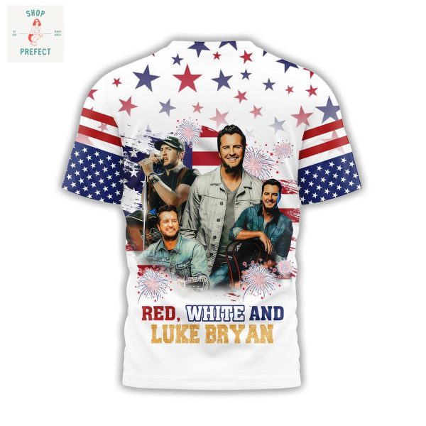 Happy 4th Of July Red White And Luke Bryan Hoodie T Shirt