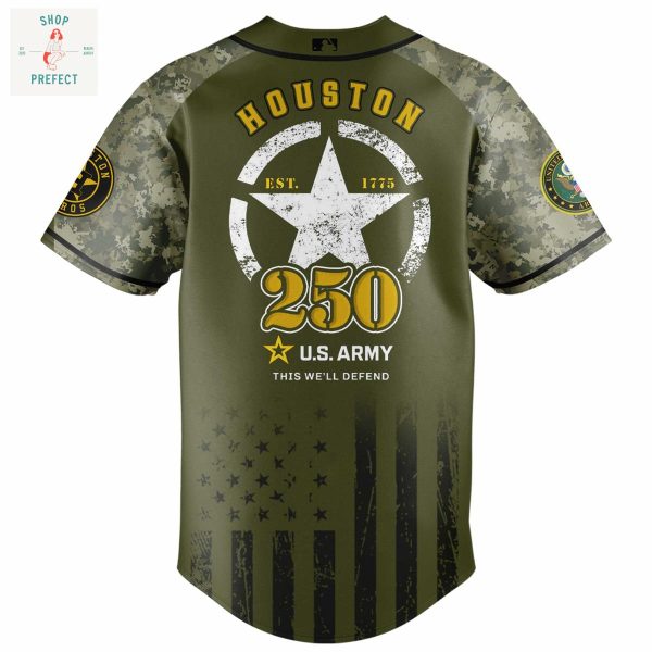 Houston Astros MLB US Army’s 250th Anniversary Baseball Jersey