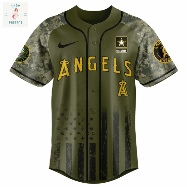 Los Angeles Angels MLB US Army’s 250th Anniversary Baseball Jersey