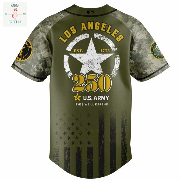Los Angeles Angels MLB US Army’s 250th Anniversary Baseball Jersey