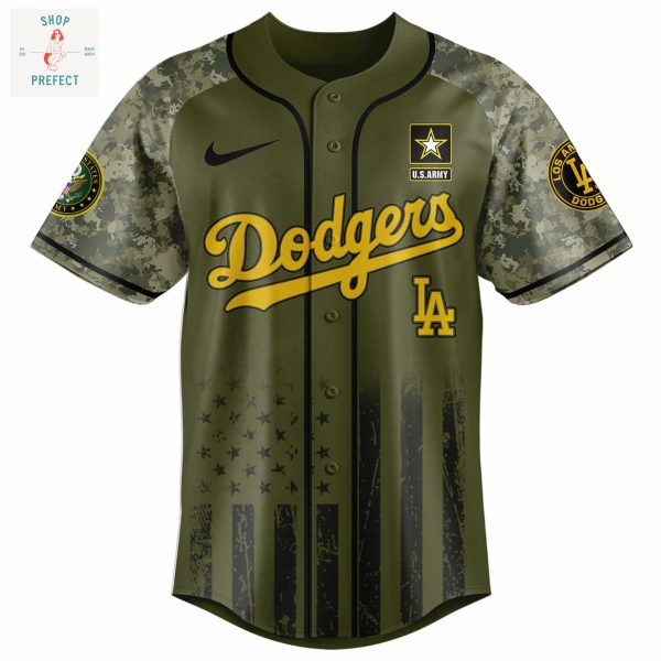 Los Angeles Dodgers MLB US Army’s 250th Anniversary Baseball Jersey