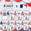 MLB Team 4th Of July Military Personalized Baseball Jersey