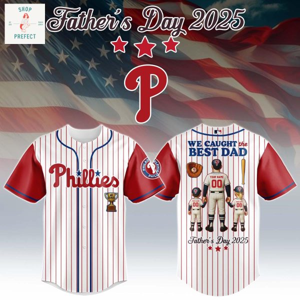 MLB Team Father’s Day 2025 We Caught The Best Dad Personalized Baseball Jersey