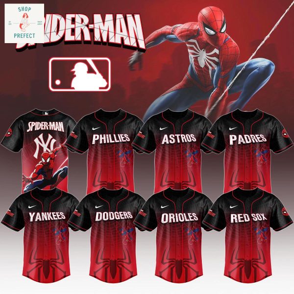 MLB Team Mix Spiderman 2025 Baseball Jersey