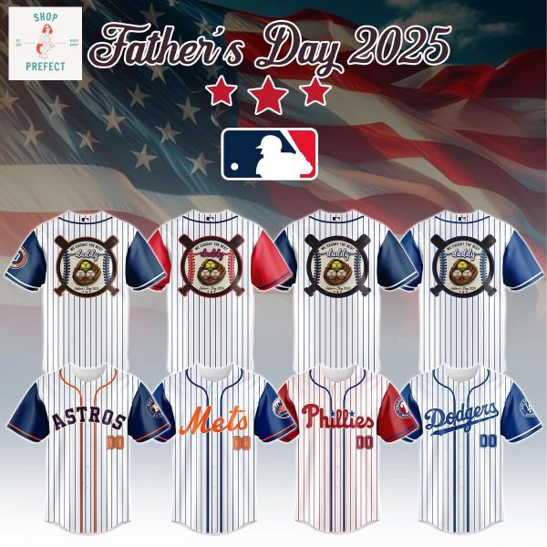 MLB Team We Caught The Best Daddy Father’s Day 2025 Personalized Baseball Jersey