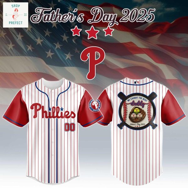 MLB Team We Caught The Best Daddy Father’s Day 2025 Personalized Baseball Jersey
