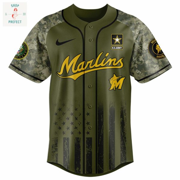 Miami Marlins MLB US Army’s 250th Anniversary Baseball Jersey