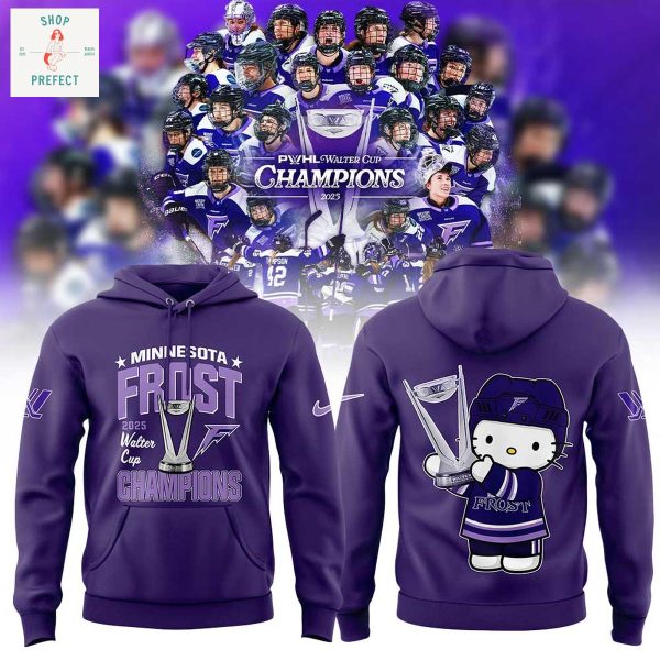 Minnesota Frost PWHL 2025 Walter Cup Hello Kitty Champions Hoodie T Shirt