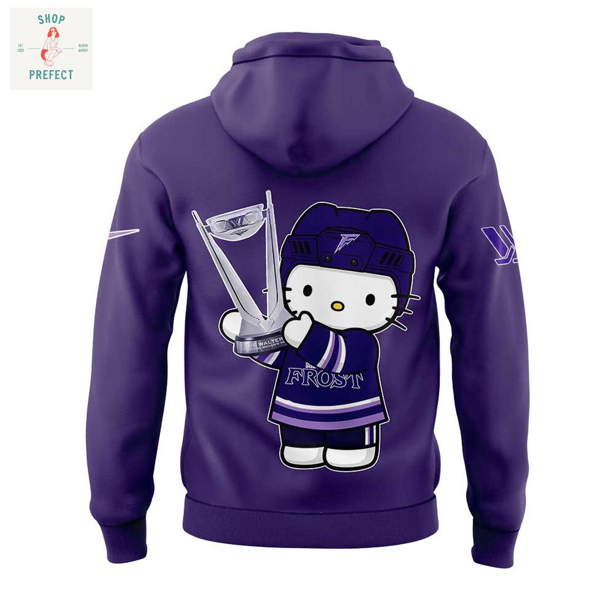 Minnesota Frost PWHL 2025 Walter Cup Hello Kitty Champions Hoodie T Shirt Minnesota Frost PWHL 2025 Walter Cup Hello Kitty Champions Hoodie T Shirt
