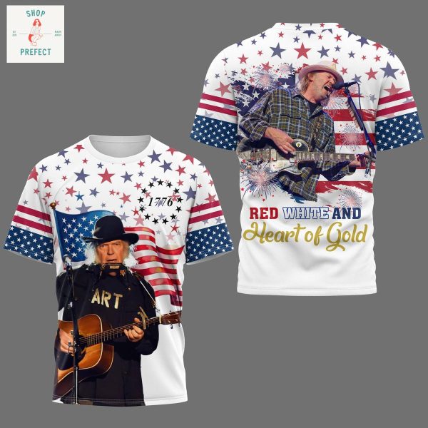 Neil Young Heart Of Gold Happy 4th Of July Hoodie T Shirt