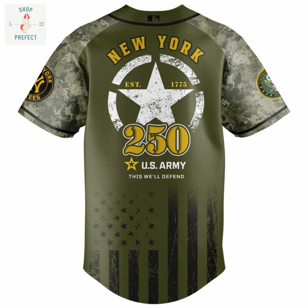 New York Yankees MLB US Army’s 250th Anniversary Baseball Jersey