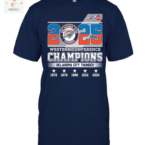 Oklahoma City Thunder 2025 Western Conference Champions T Shirt
