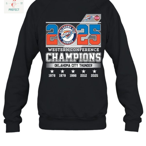 Oklahoma City Thunder 2025 Western Conference Champions T Shirt