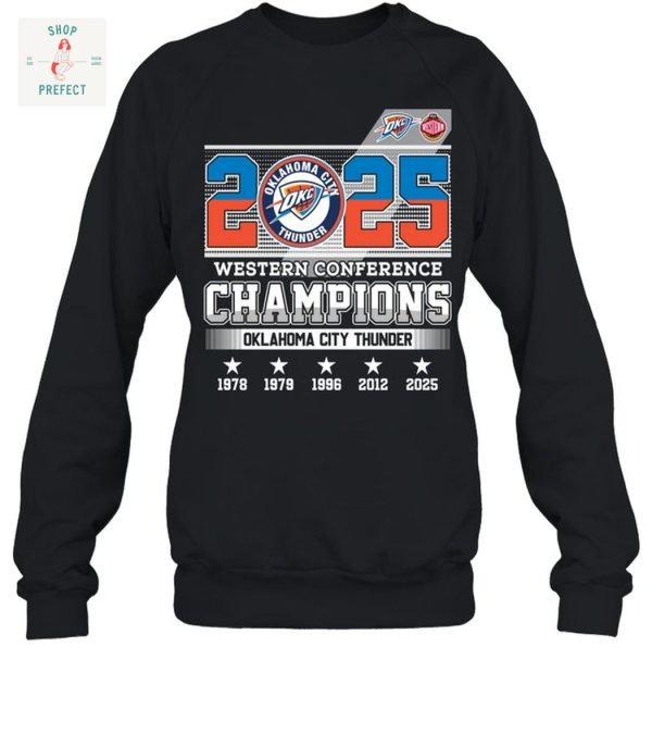 Oklahoma City Thunder 2025 Western Conference Champions T Shirt