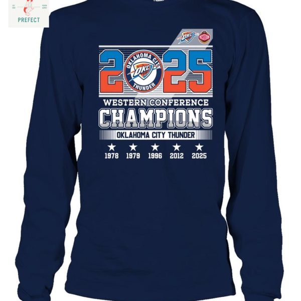 Oklahoma City Thunder 2025 Western Conference Champions T Shirt