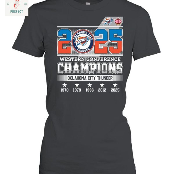 Oklahoma City Thunder 2025 Western Conference Champions T Shirt