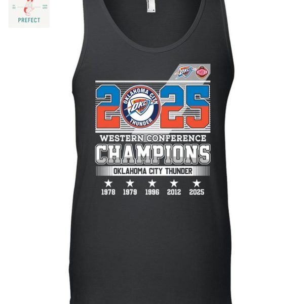 Oklahoma City Thunder 2025 Western Conference Champions T Shirt