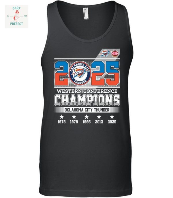 Oklahoma City Thunder 2025 Western Conference Champions T Shirt