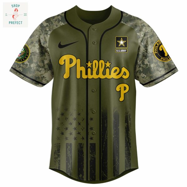 Philadelphia Phillies MLB US Army’s 250th Anniversary Baseball Jersey