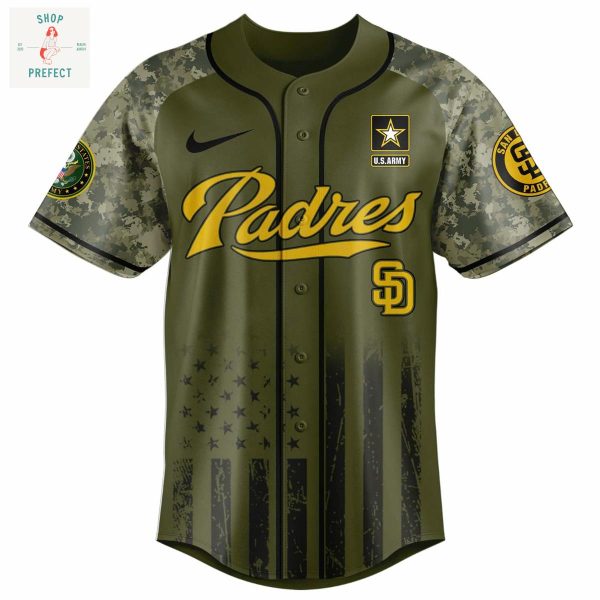 San Diego Padres MLB US Army’s 250th Anniversary Baseball Jersey