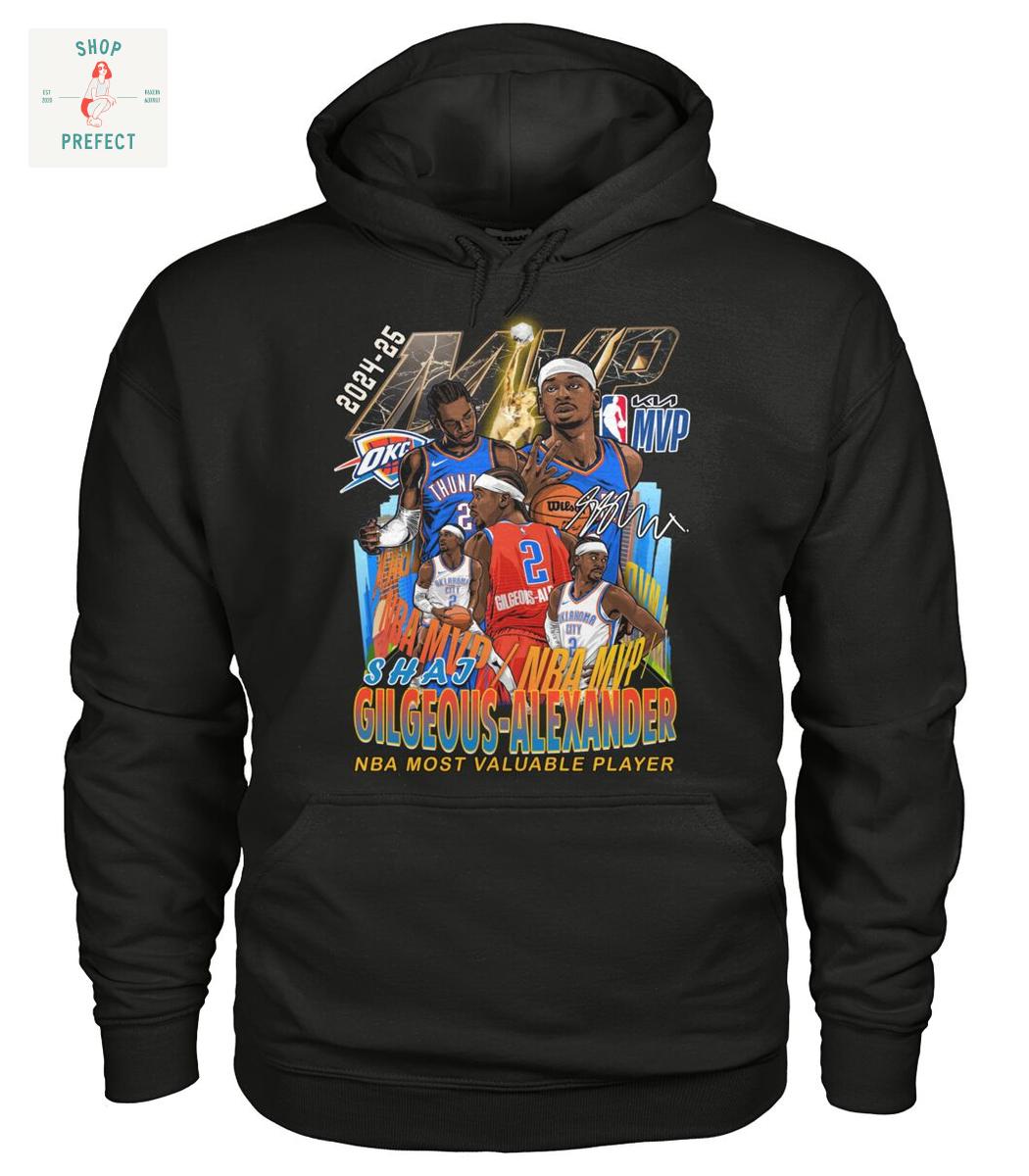 Shai Gilgeous Alexander NBA Most Valuable Player 2025 T Shirt Shai Gilgeous Alexander NBA Most Valuable Player 2025 T Shirt