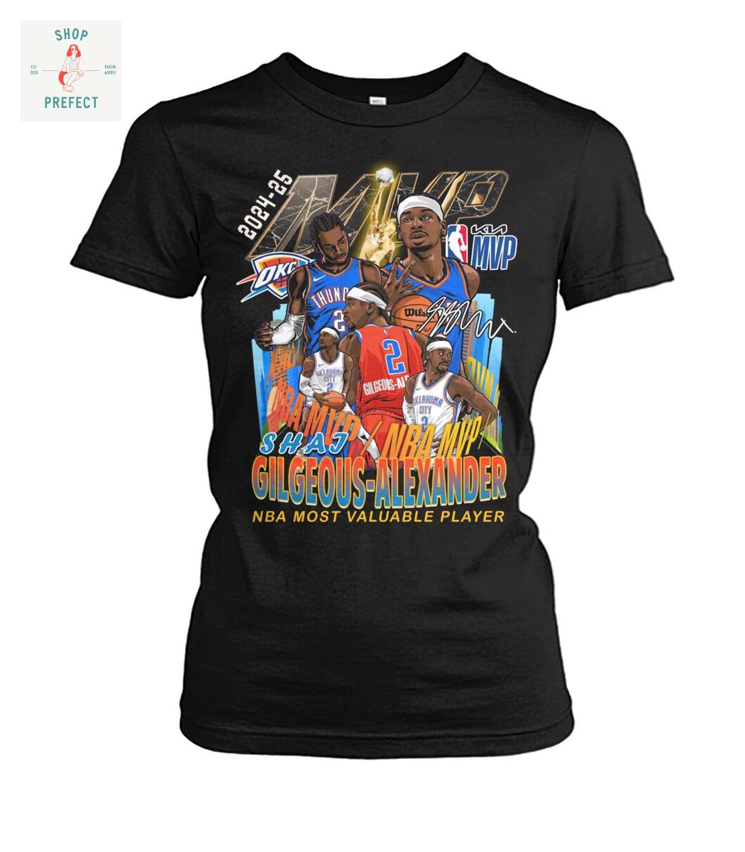 Shai Gilgeous Alexander NBA Most Valuable Player 2025 T Shirt Shai Gilgeous Alexander NBA Most Valuable Player 2025 T Shirt