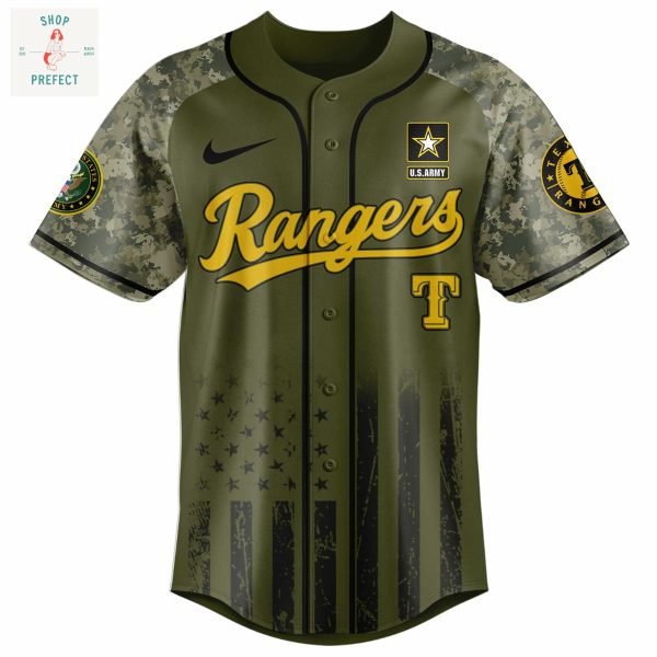 Texas Rangers MLB US Army’s 250th Anniversary Baseball Jersey