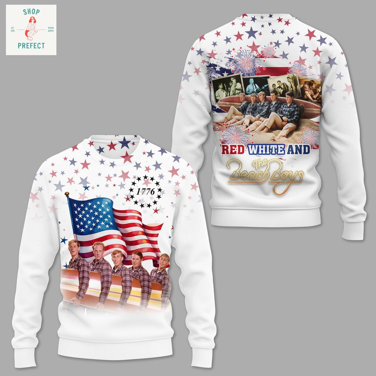 The Beach Boys Red White Happy 4th Of July Hoodie T Shirt The Beach Boys Red White Happy 4th Of July Hoodie T Shirt