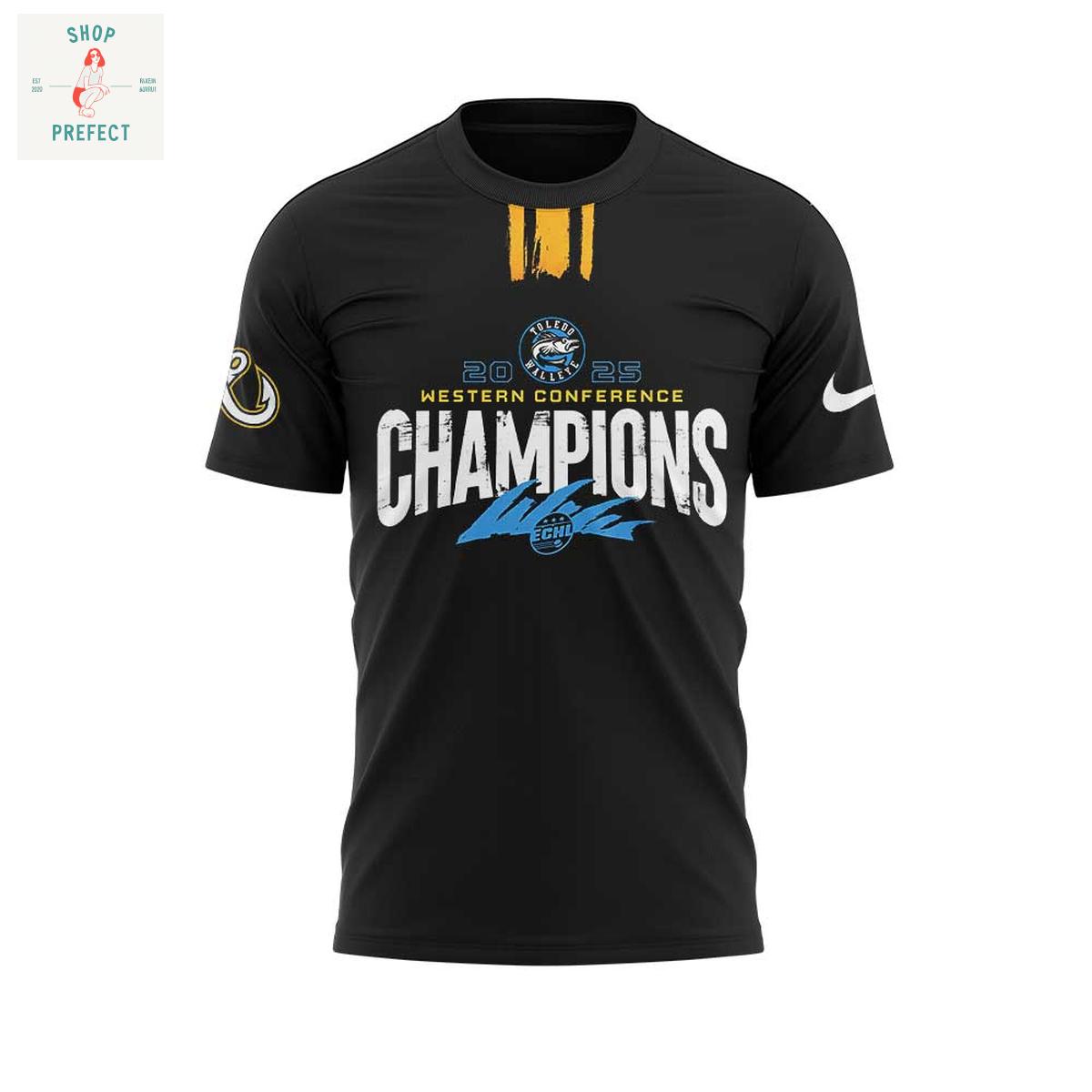 Toledo Walleye Hello Kitty Western Conference Champions Hoodie T Shirt Toledo Walleye Hello Kitty Western Conference Champions Hoodie T Shirt