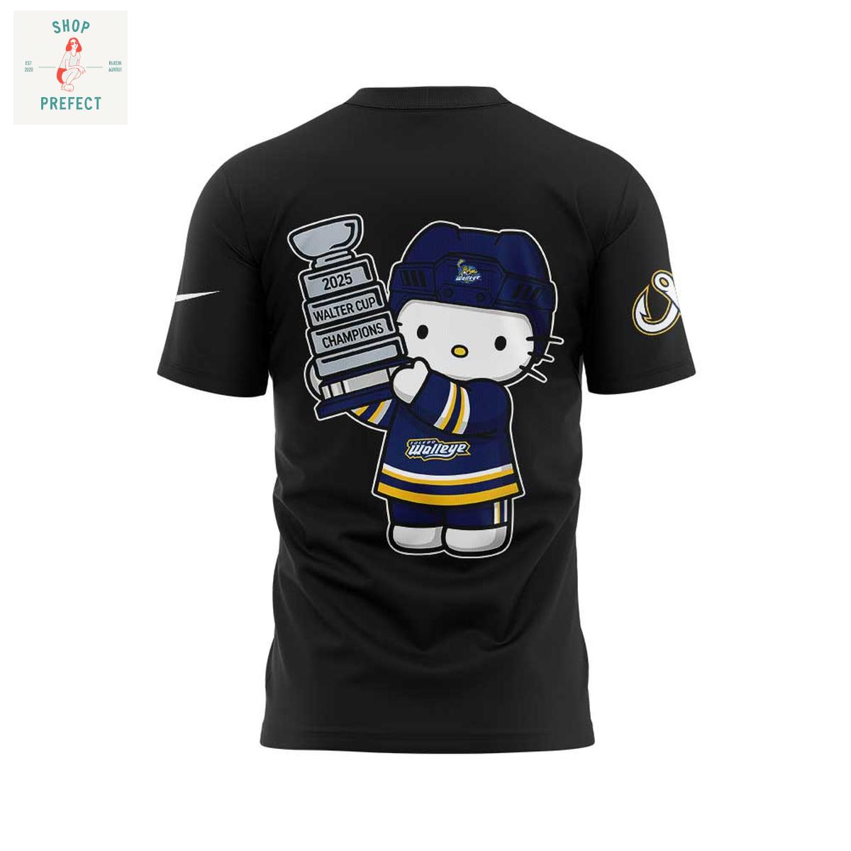 Toledo Walleye Hello Kitty Western Conference Champions Hoodie T Shirt Toledo Walleye Hello Kitty Western Conference Champions Hoodie T Shirt