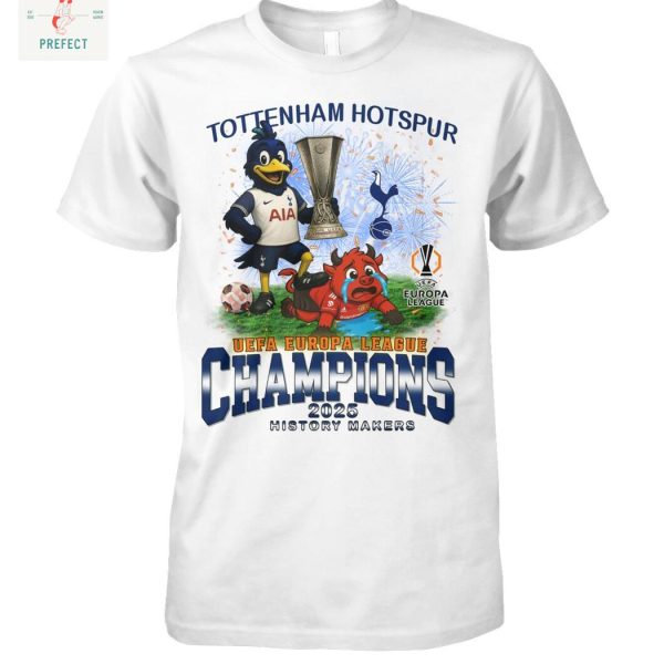 Tottenham Hotspur UEFA Europa League Champions 2025 T Shirt
