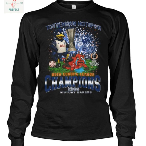 Tottenham Hotspur UEFA Europa League Champions 2025 T Shirt